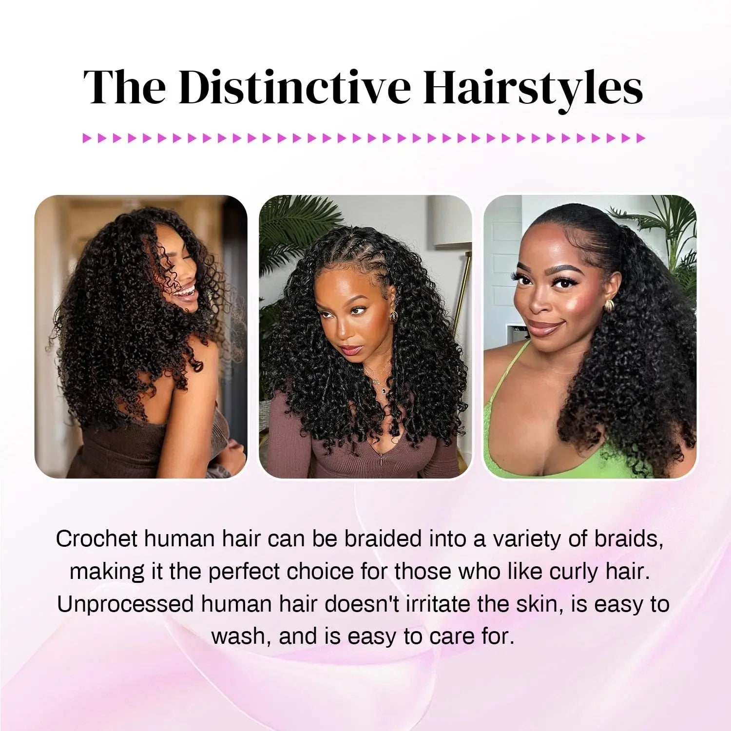 Brown Kinky Curly Crochet Hair PreSeparated Burmese Curly Feather Crochet Human Hair Extensions Seamless Invisible For Braiding