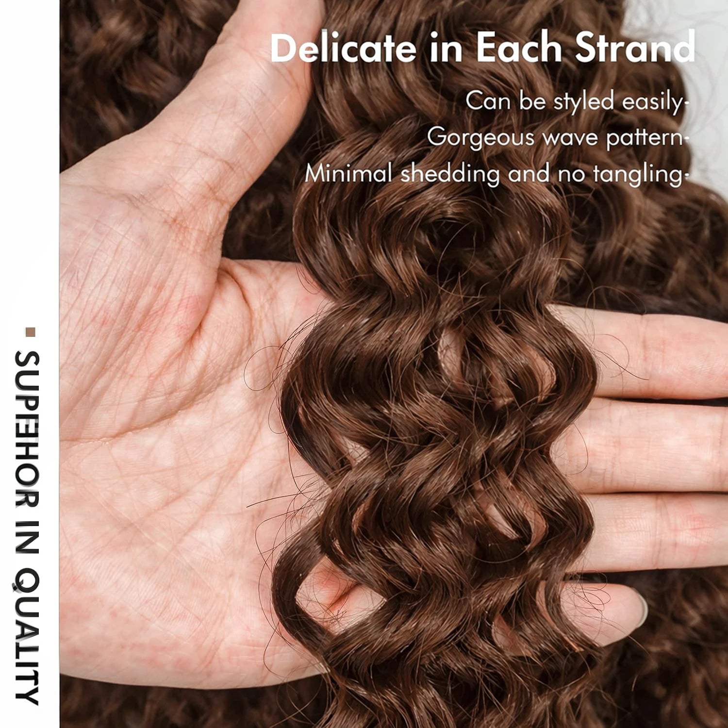 Brown Kinky Curly Crochet Hair PreSeparated Burmese Curly Feather Crochet Human Hair Extensions Seamless Invisible For Braiding