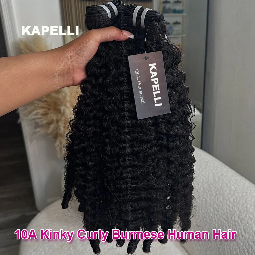 10A Burmese Curly Bundles Virgin Hair Burmese Vietnamese Raw Human Hair Extensions 3C4A Spiral Curly Hair Bundles 1/3/4 Pcs