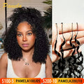 Afro Kinky Burmese Curly Crochet Human Hair Knotless Pre-Separated Crochet Feather Hair Extensions Curly 100% Human Hair