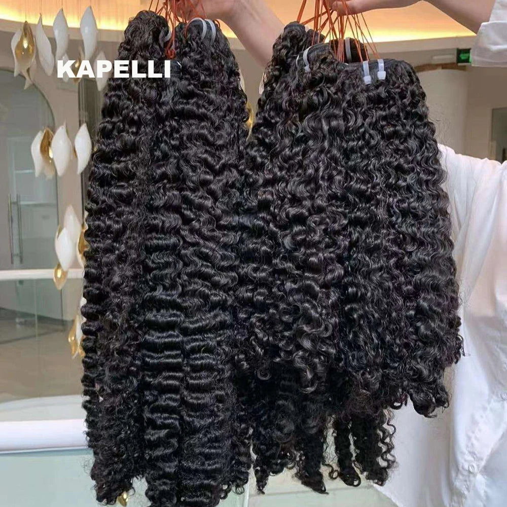 10A Burmese Curly Bundles Virgin Hair Burmese Vietnamese Raw Human Hair Extensions 3C4A Spiral Curly Hair Bundles 1/3/4 Pcs