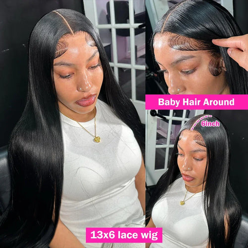 30 40 Inch Bone Straight Hd Transparent 13x6 Pre Plucked Lace Frontal Wig 13x4 360 Hd Lace Front Human Hair Wigs For Black Women